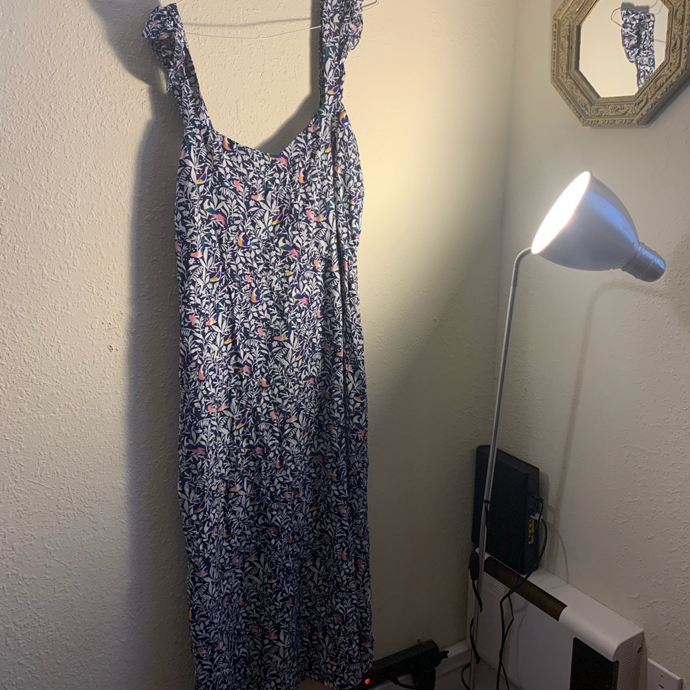 NWOT Loft Flutter Sleeve Maxi Dress
